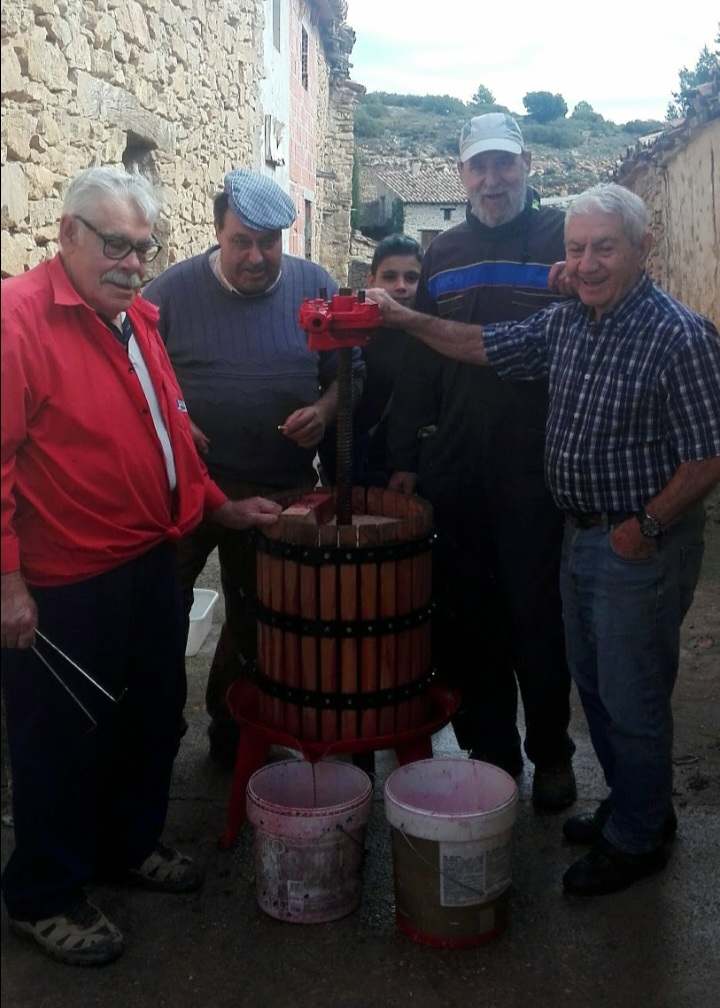 En la elaboración del vino.